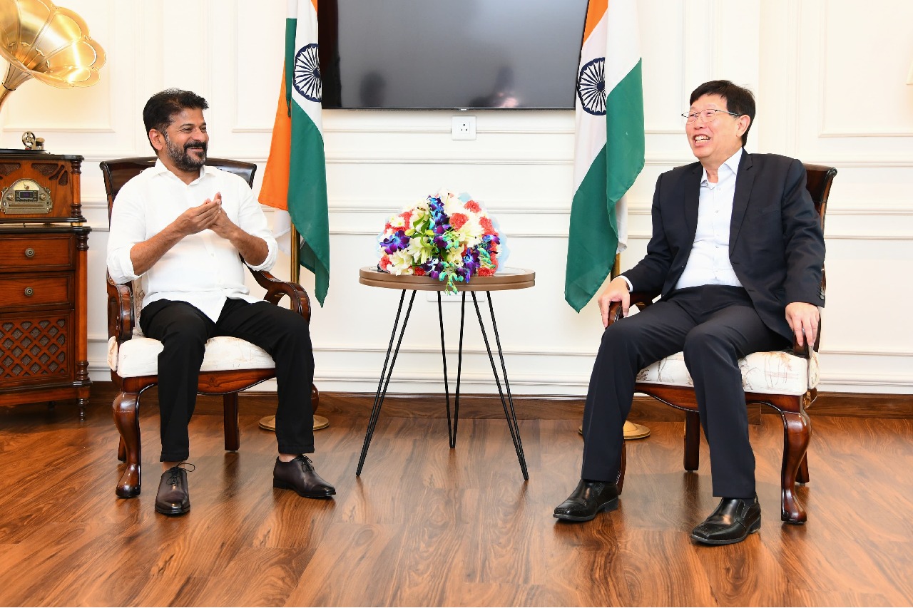 Telangana CM Revanth Reddy invites Foxconn to invest in Fourth City