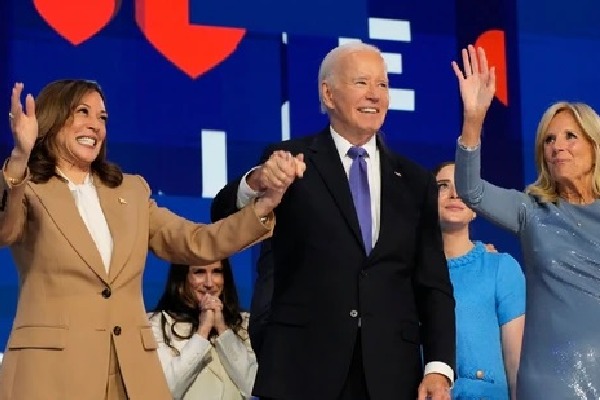 Biden hands Harris the torch, Hillary gives her glass-ceiling challenge