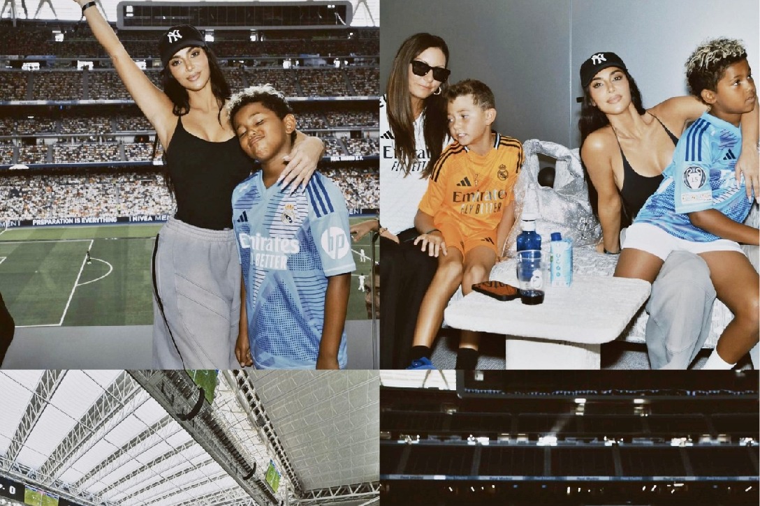 Kim Kardashian enjoys Soccer Mom Tour in Madrid with kids