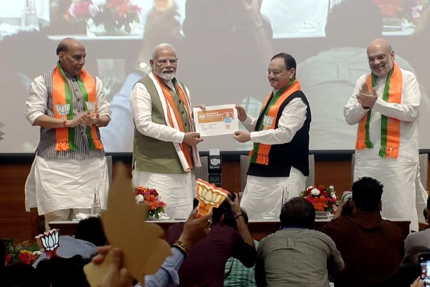 PM Modi launches BJP's membership campaign, becomes first member