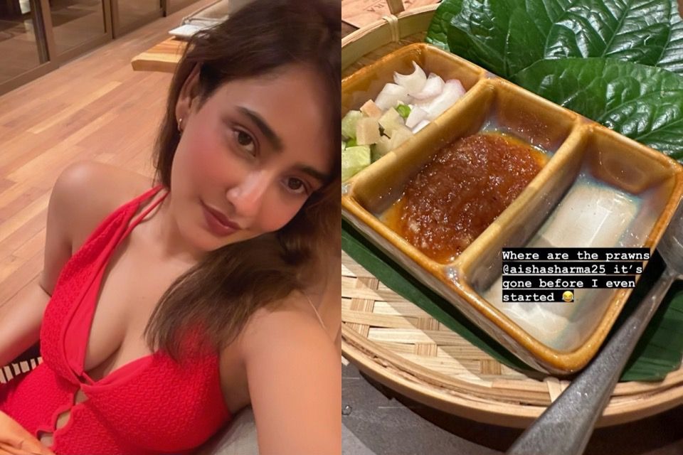 Neha Sharma encounters a prawn heist in Thailand