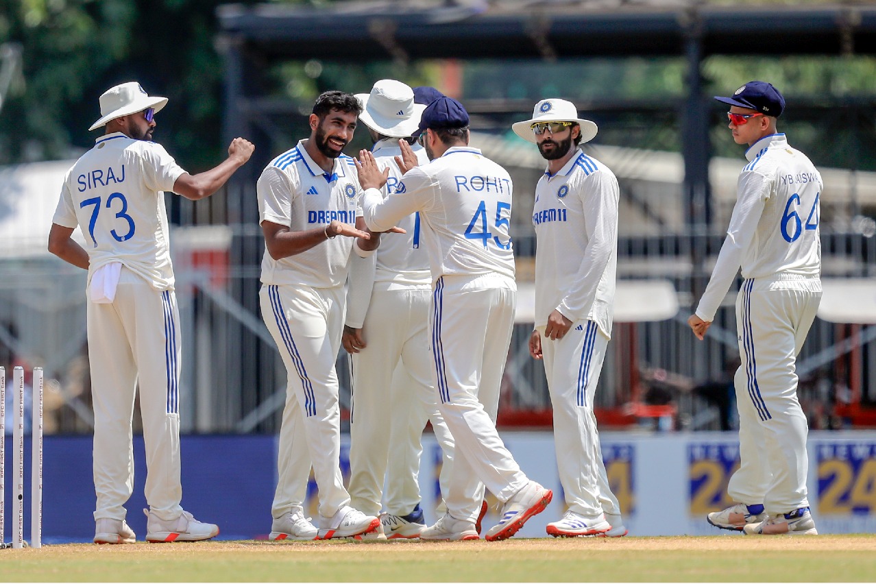 Bumrah picks four for India to bowl.