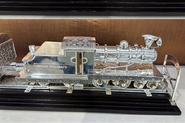 PM Modi gifts antique silver hand-engraved train model to Biden