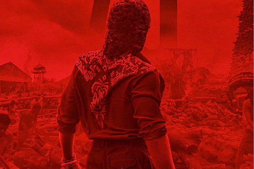 Allu Arjun looks over the ruins in a crimson frame in new ‘Pushpa 2: The Rule’ poster