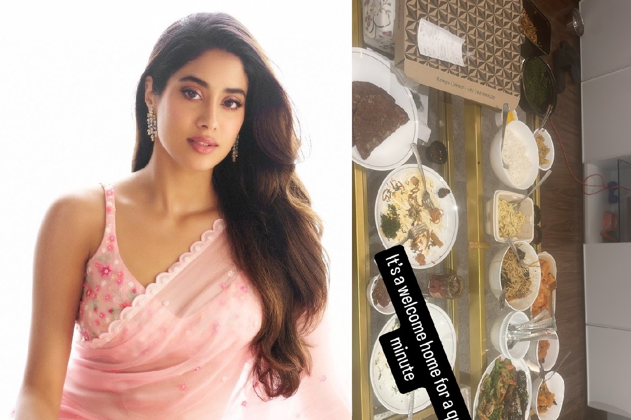 Janhvi Kapoor shares tempting glimpse of her ‘welcome home’ dinner