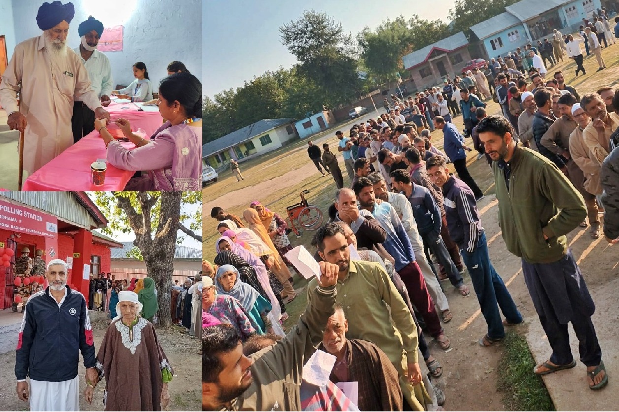 Turnout in J&K polls' final phase maintains momentum as enthusiastic voters throng booths, crosses 44.08 pc