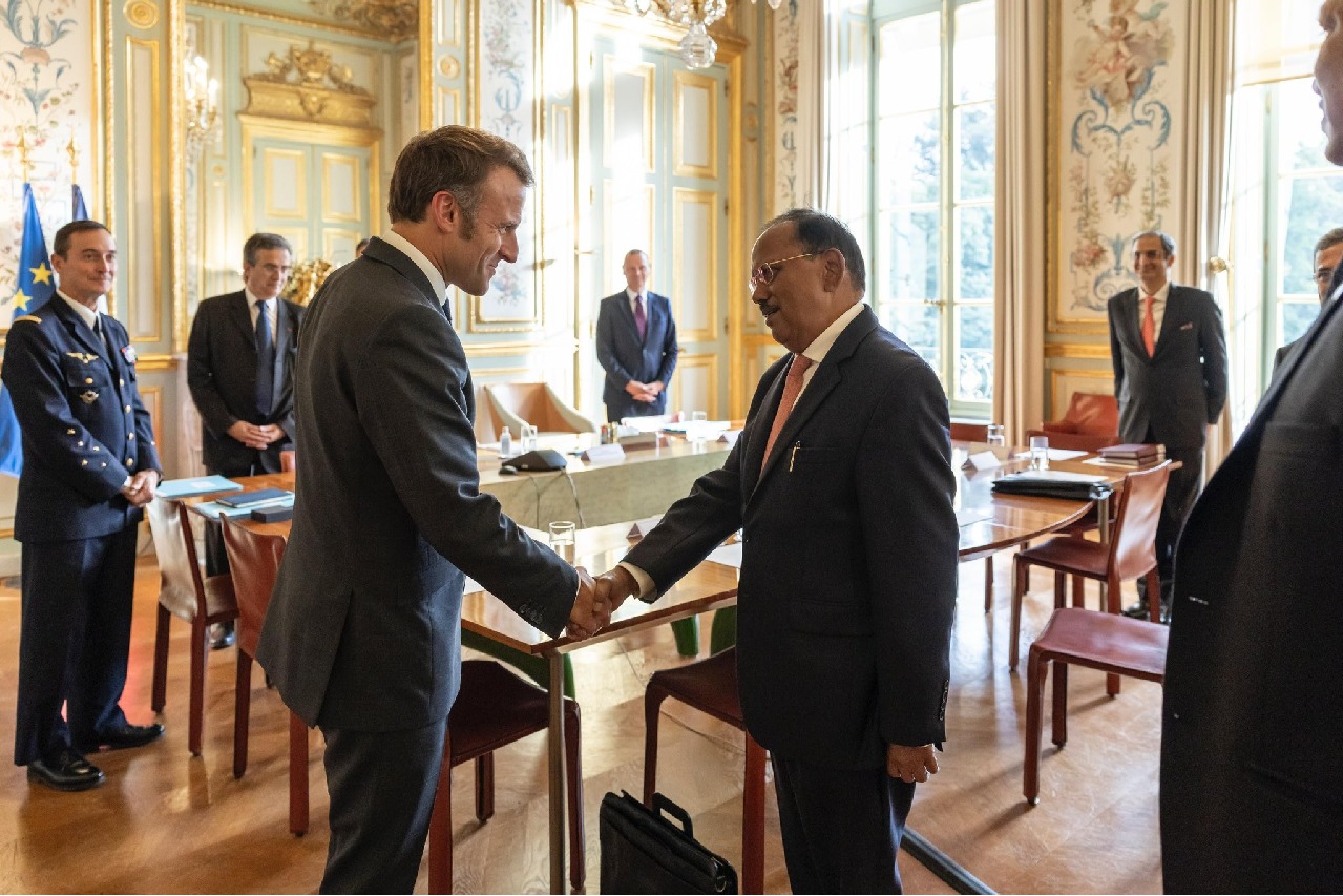 India and France intensify strategic partnership as NSA Doval calls
 on French President Macron in Paris