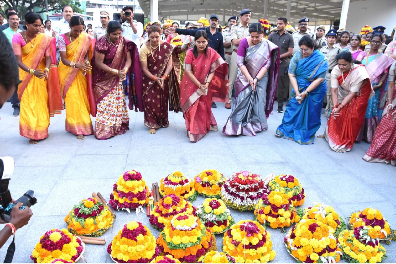 Telangana’s nine-day festival Bathukamma begins with gaiety