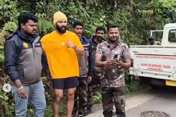 Vijay Deverakonda runs through Kerala’s tea estates, poses with forest officers