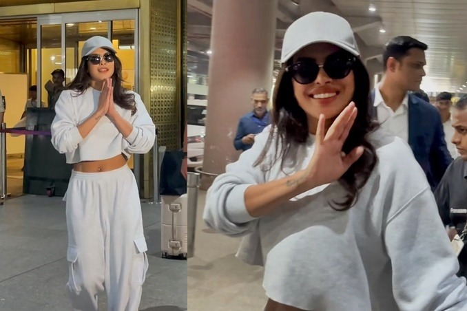 Priyanka Chopra Jonas lands in Mumbai for a brand event