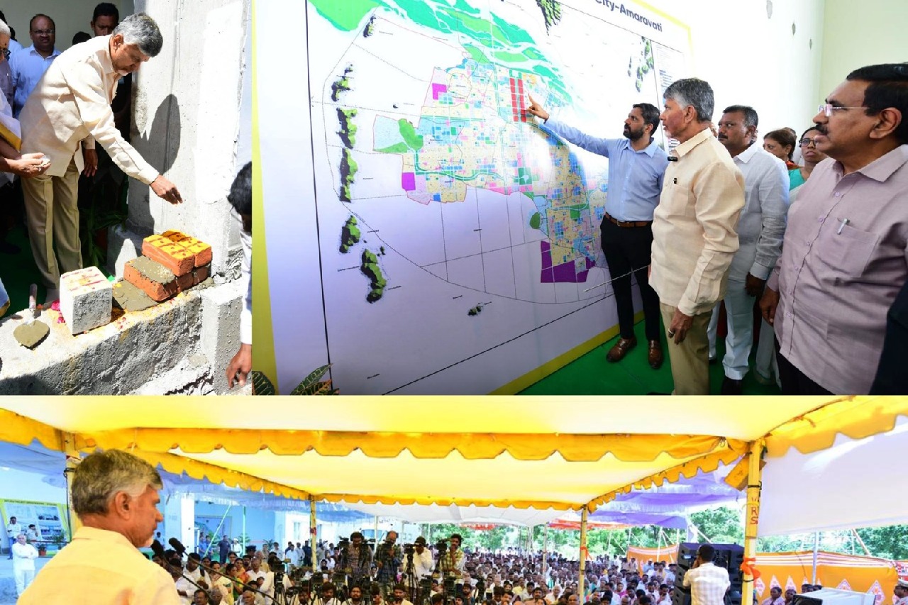 Chandrababu Naidu re-launches Amaravati project; sets three-year deadline