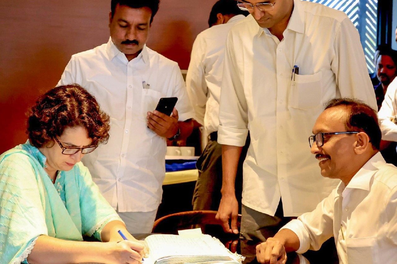 Priyanka Gandhi files nomination for Wayanad LS bypoll