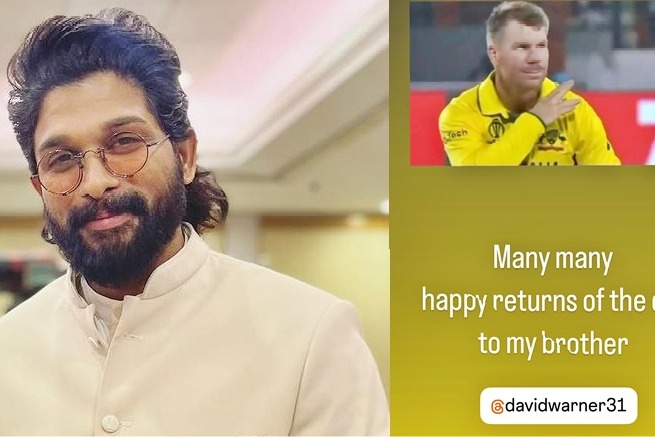 Allu Arjun wishes his ‘brother’ David Warner on his birthday