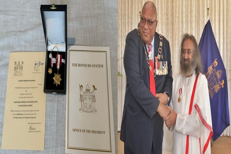 Sri Sri Ravi Shankar honoured with Fiji's highest civilian award