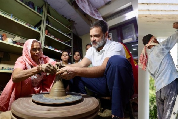 LoP Rahul Gandhi shares special Diwali moments with painters, potter family