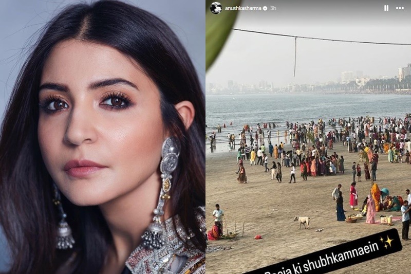 Anushka captures devotees performing Chhath Pooja at Mumbai beach
 from her sea-facing apartment