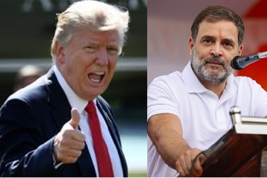 LoP Rahul Gandhi writes to Trump, Harris after US poll results