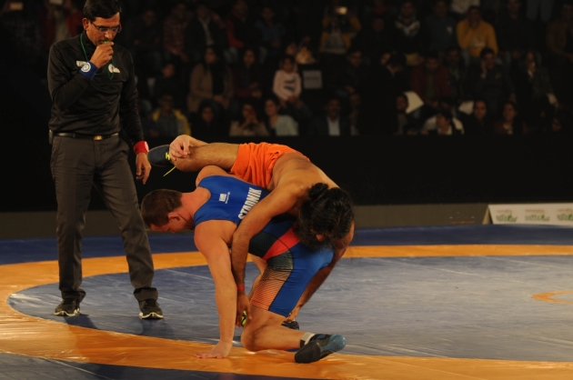 Baba Ramdev dazzles in promotional PWL bout