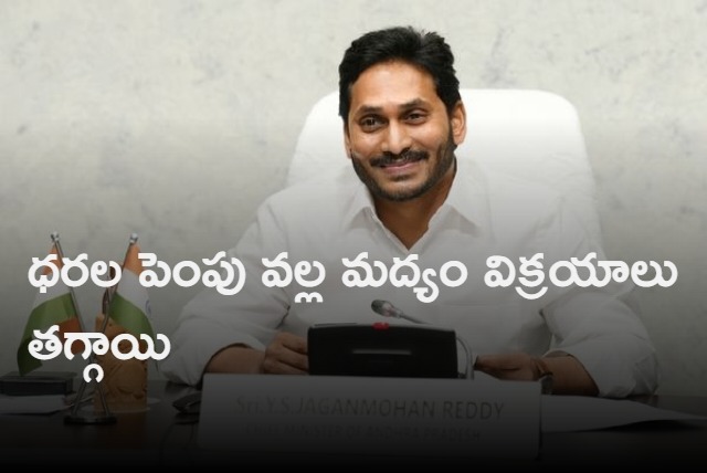 ap cm ys jagan said liquor sales decreased in the state