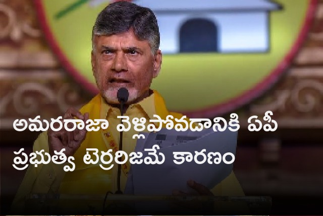 Chandrababu slams take a dig at AP govt over Amararaja issue