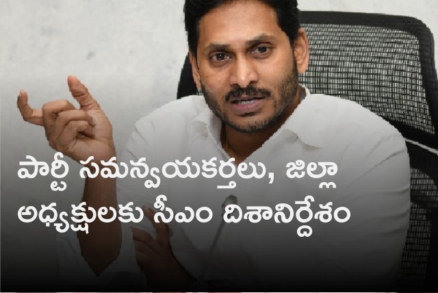 CM Jagan directs party coordinators and district heads