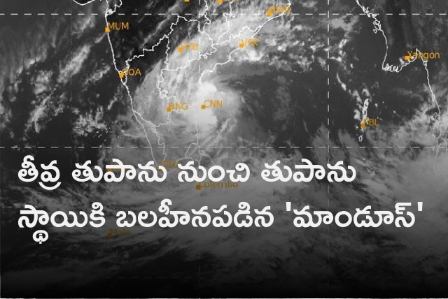 Mandouse weakened into cyclonic storm