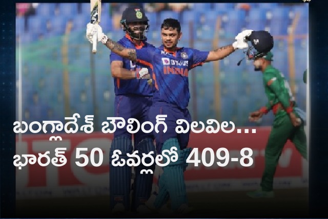 Team India posts huge total against Bangladesh