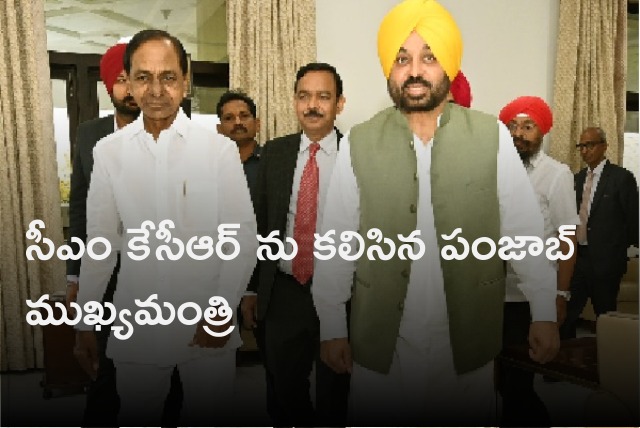 Punjab CM Bhagawant Mann met CM KCR in Pragathi Bhavan