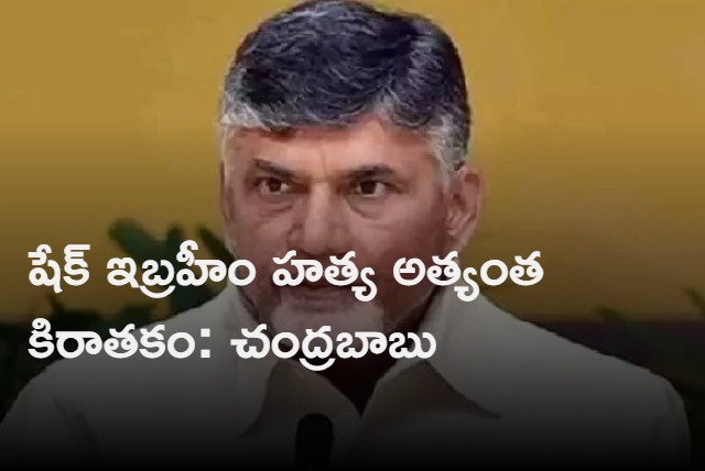 chandrababu responce on tdp palnadu leader murder