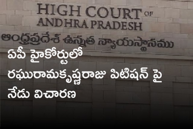 AP High Court hearing on Raghurama petition