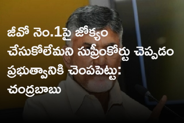 Chandrababu responds on Supreme Court decision over GO No1