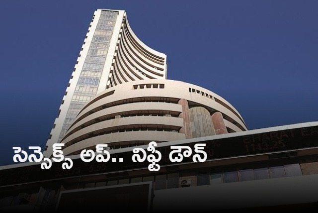 Sensex up and Nifty down