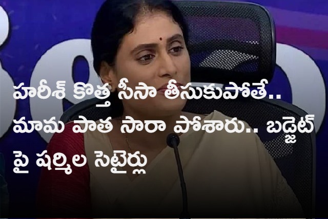 Sharmila satires on Telangana budget