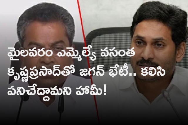 YS Jagan Talked To MLA Vasantha Venkata Krishna Prasad Over Disputes With Minister Jogi Ramesh