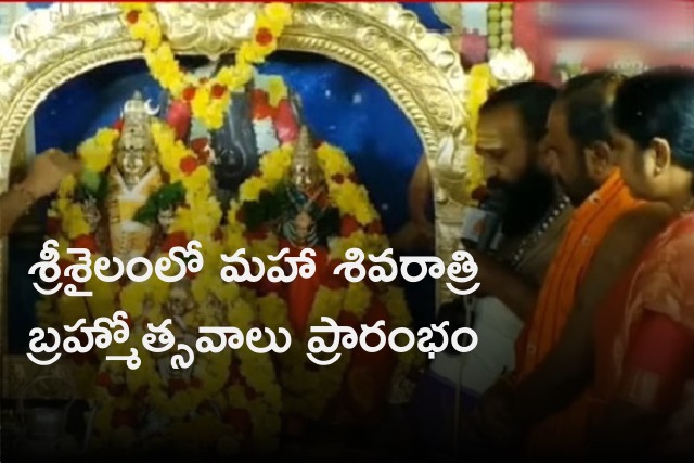 Maha Sivaratri Brahmotsavams starts in Srisailam 