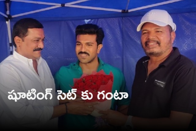 Ganta Srinivasa Rao in Ramcharan movie sets