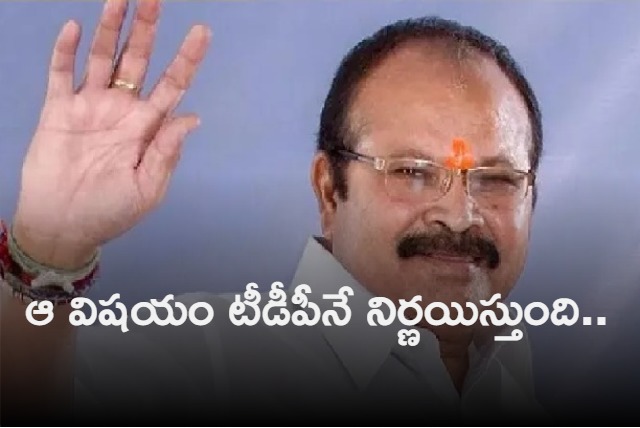 Kanna lakshminarayana on his role in the TDP 