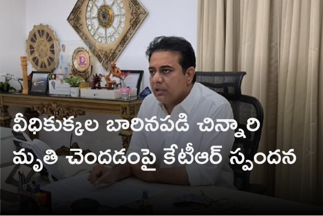 KTR reacts on child death due to stray dogs attack 