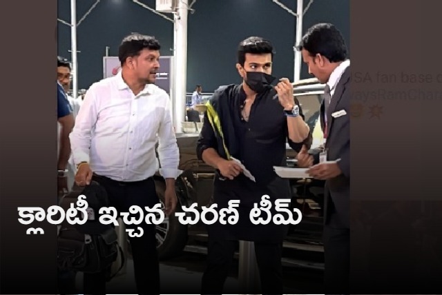 How Ramcharan wear suit in USA as he is in Ayyappa Deeksha