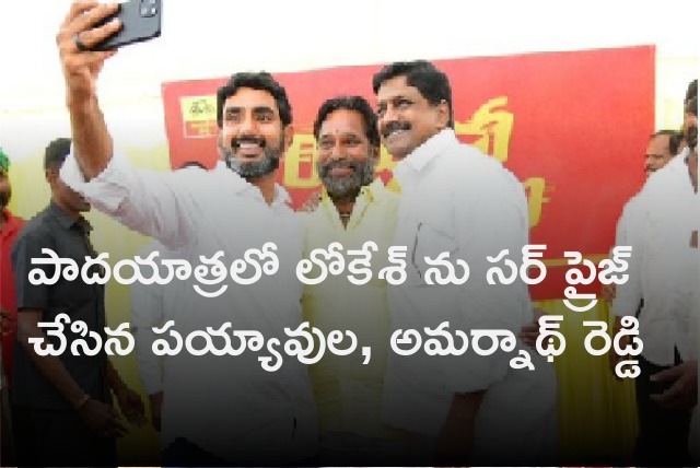 TDP senior leaders surprises Nara Lokesh 