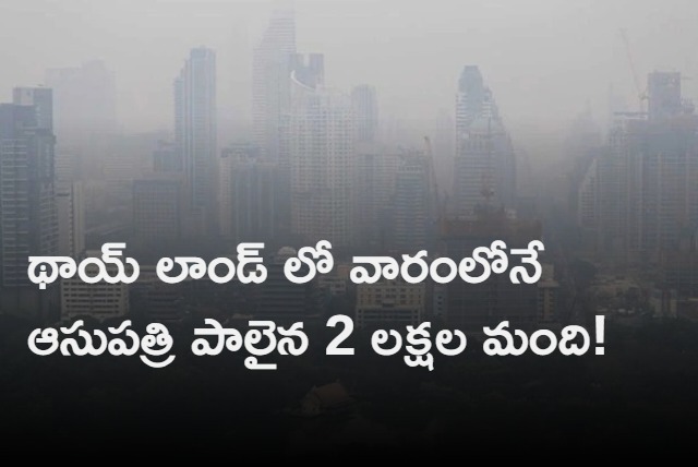 2 Lakh People Hospitalised In Thailand due to Air pollution