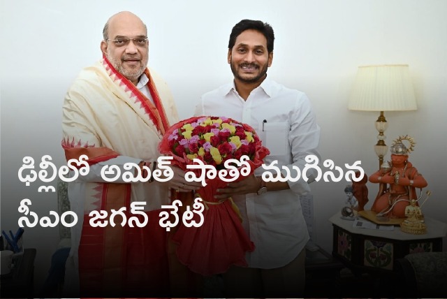 CM Jagan meeting with Amit Shah concludes