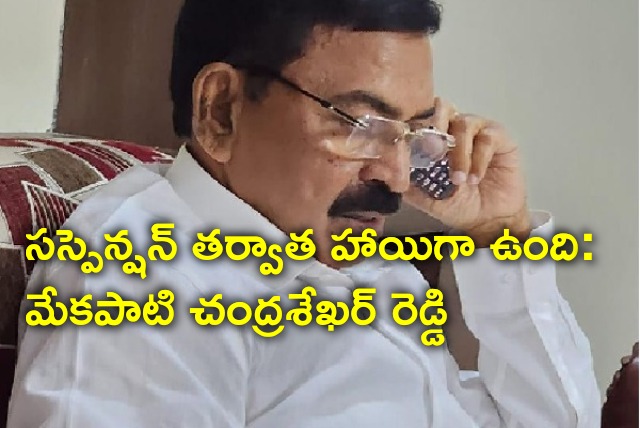 Mekapati Chandrasekhar Reddy said he feels pleasure after YSRCP suspends him