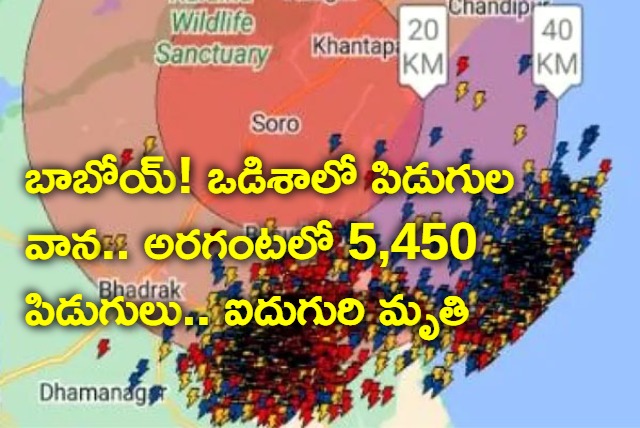 Over 5000 lightning strikes in 30 minutes in Odishas Bhadrak