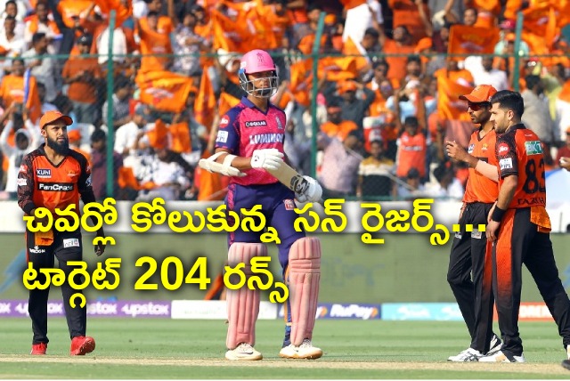 Rajasthan Royals set Sunrisers 204 runs target