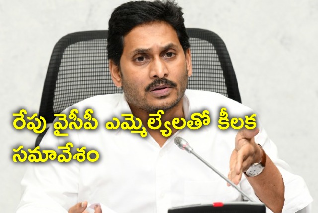 CM Jagan will held meeting with YCP MLAs tomorrow 