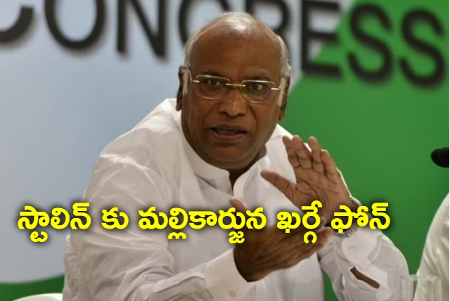 Mallikarjun Kharge telephones Stalin