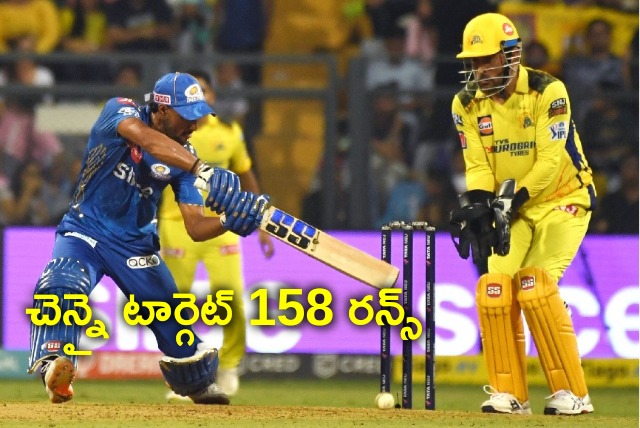 Mumbai Indians set CSK 158 runs target