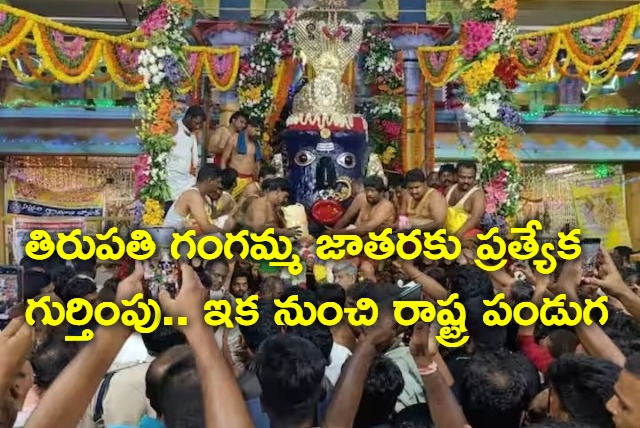 ap govt identified tirupati gangamma jatara as state festival now onwards