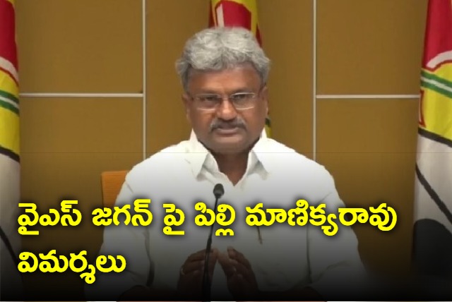 tdp leader pilli manikya rao comments on cm jagan